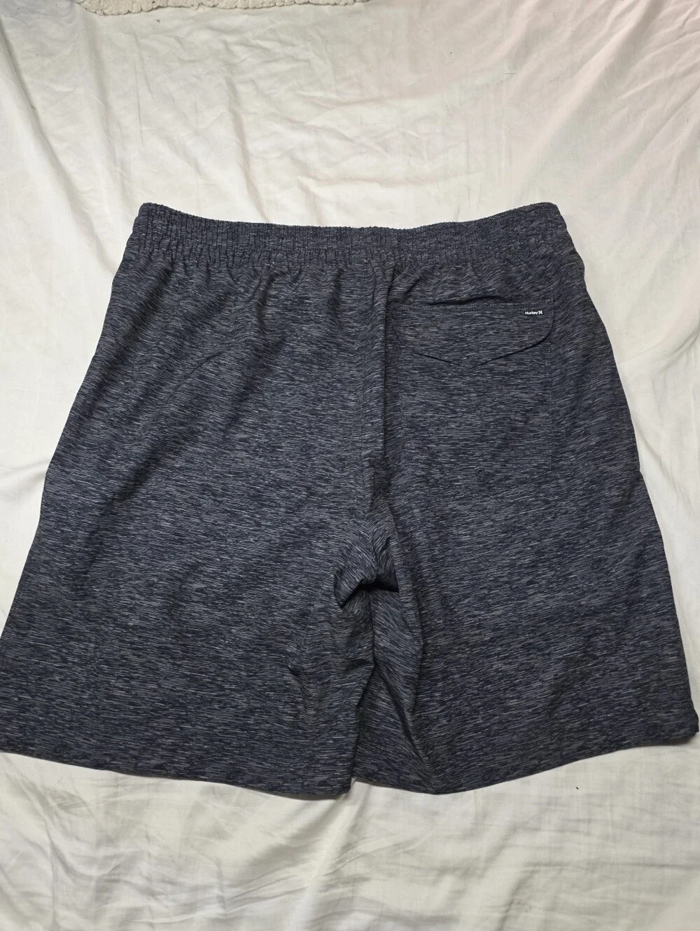 Hurley Men's Spacedye Charcoal Volley Swim Shorts  Inner Liner 2 In 1 Large